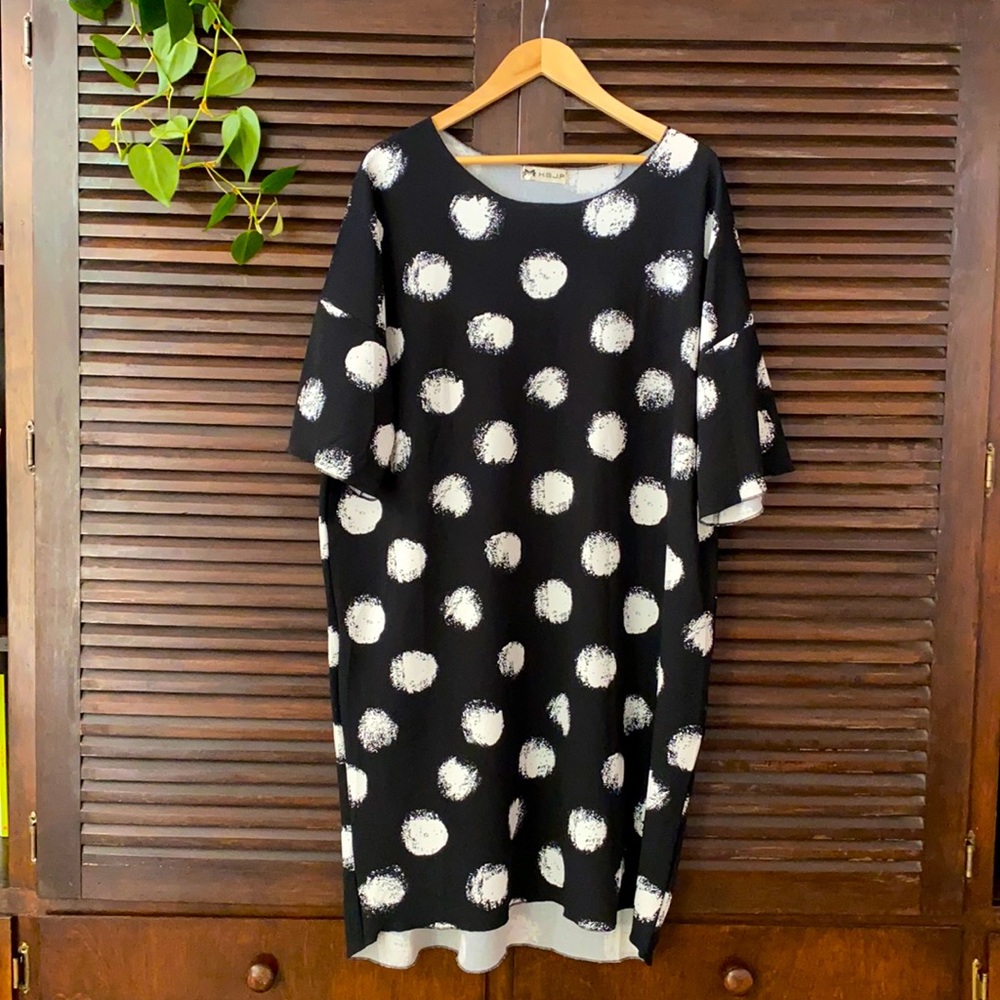 Oversized black T-shirt dress